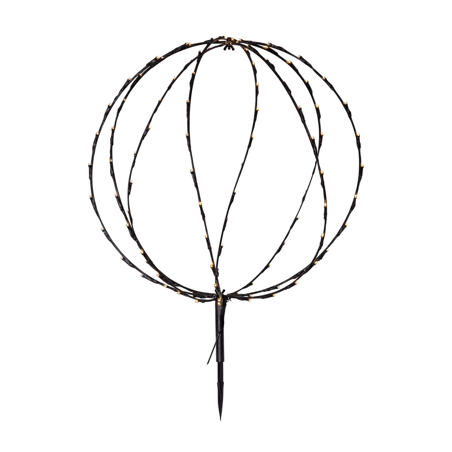 B-Ware Sphere Erdspießleuchte Gartenleuchte Led Schwarz Metall Batterie Außenbeleuchtun - 7391482063649