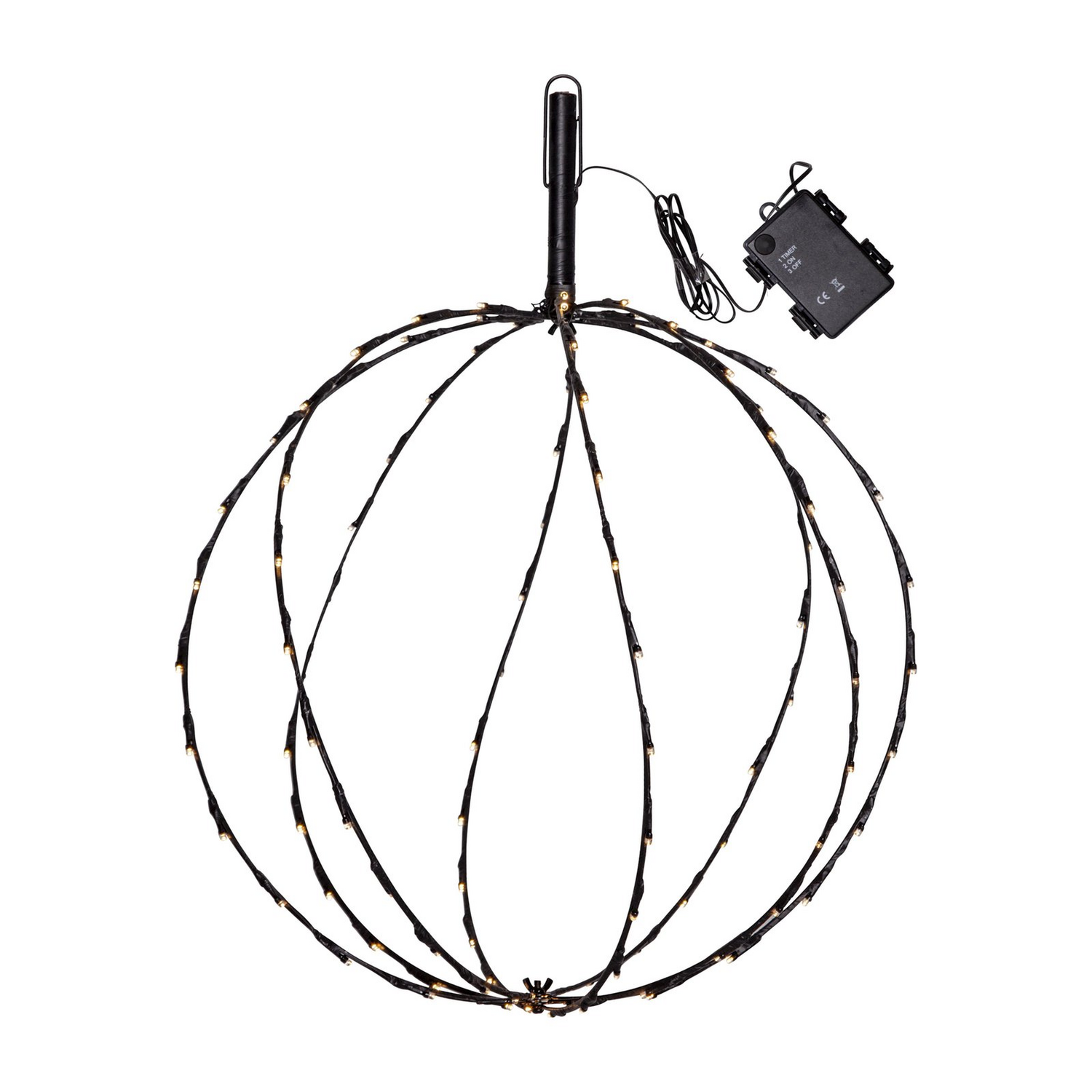 B-Ware Sphere Erdspießleuchte Gartenleuchte Led Schwarz Metall Batterie Außenbeleuchtun - 7391482063649