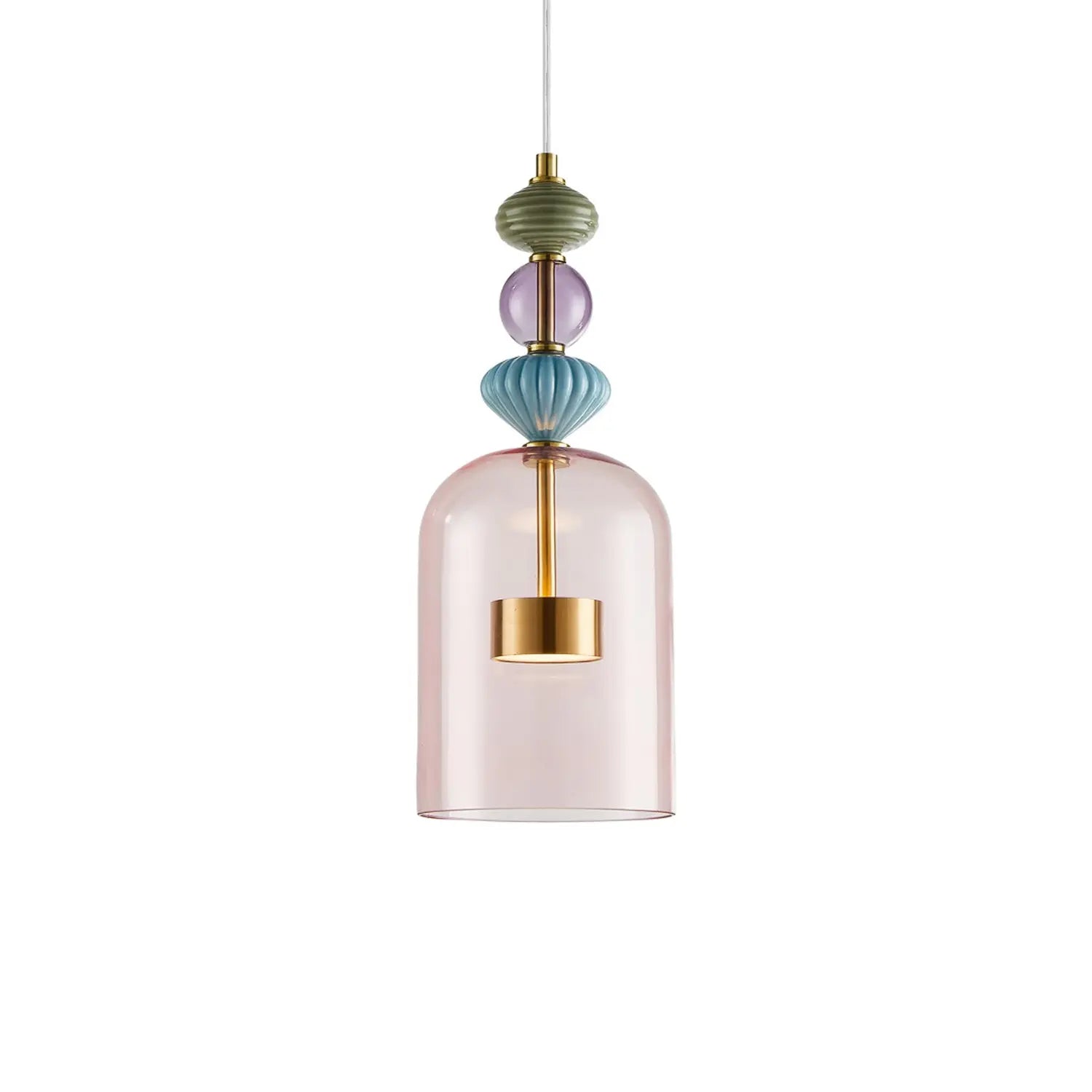 B-Ware Led Hängelampe Arte Lampenschirm Glas Pendelleuchte Rosa ø 16 Cm 12 W - 5902693803577