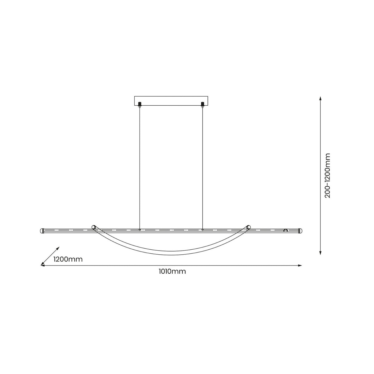 Milagro Lighting Hängeleuchte Pendelleuchte LED Lampe schwarz Metall Ambar - 5902693715849