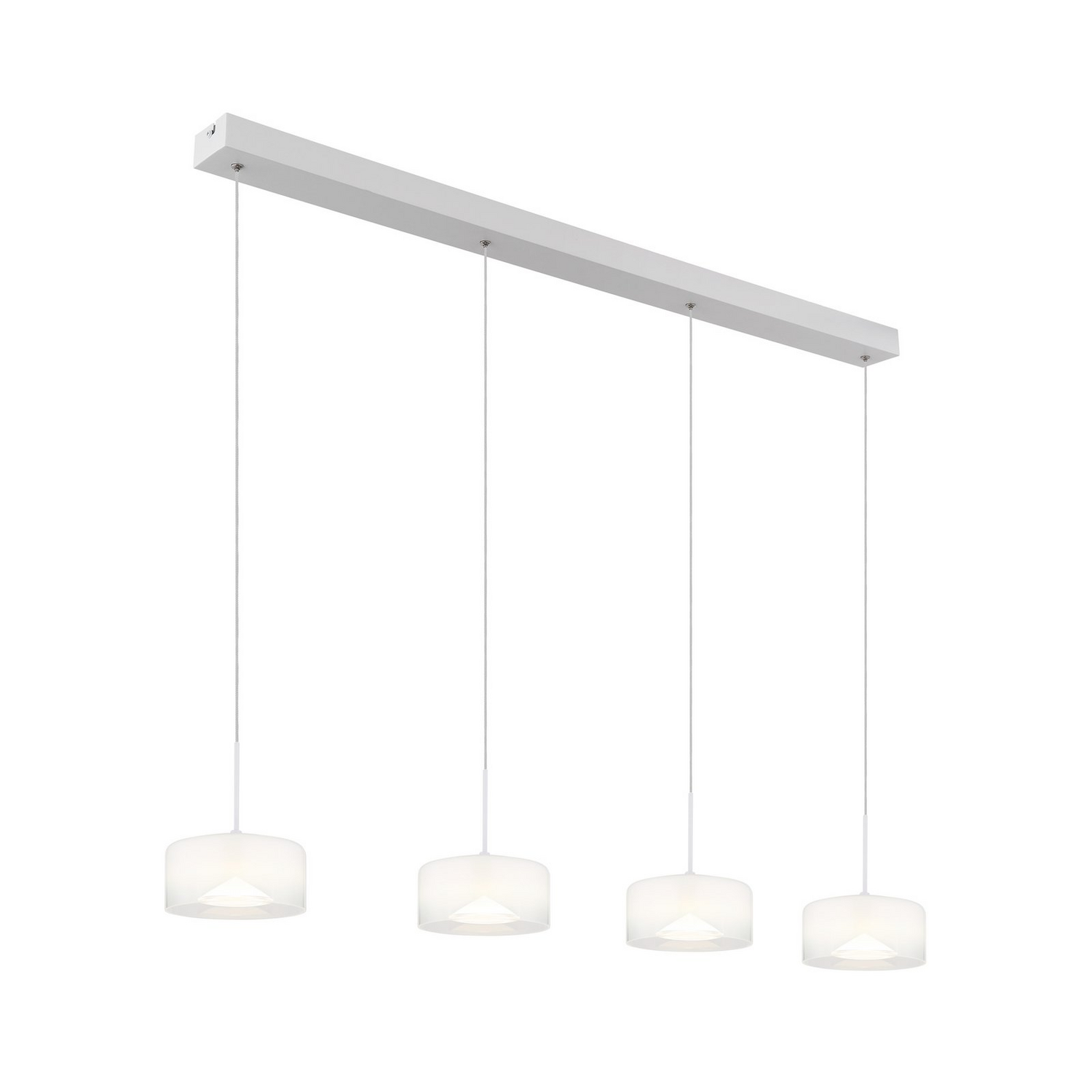 B-Ware Led Hängeleuchte Belinda Pendelleuchte Lampe Glas Länge 105 Cm Weiß 4 Flg - 9007371533299