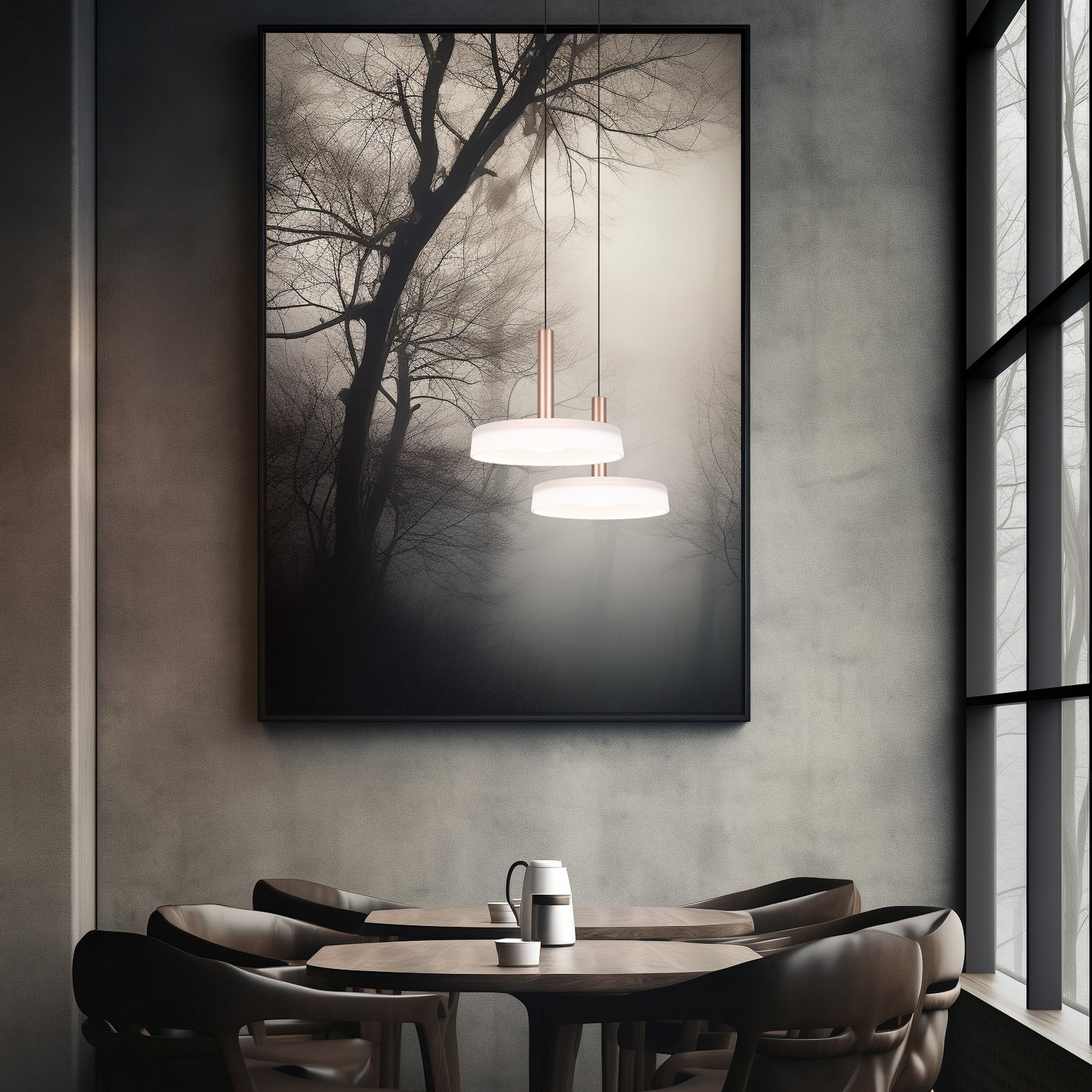 B-Ware Led Hängeleuchte Deckenlampe Celeste Weiß Braun Glas Dimmbar 22 Cm - 4017807627381