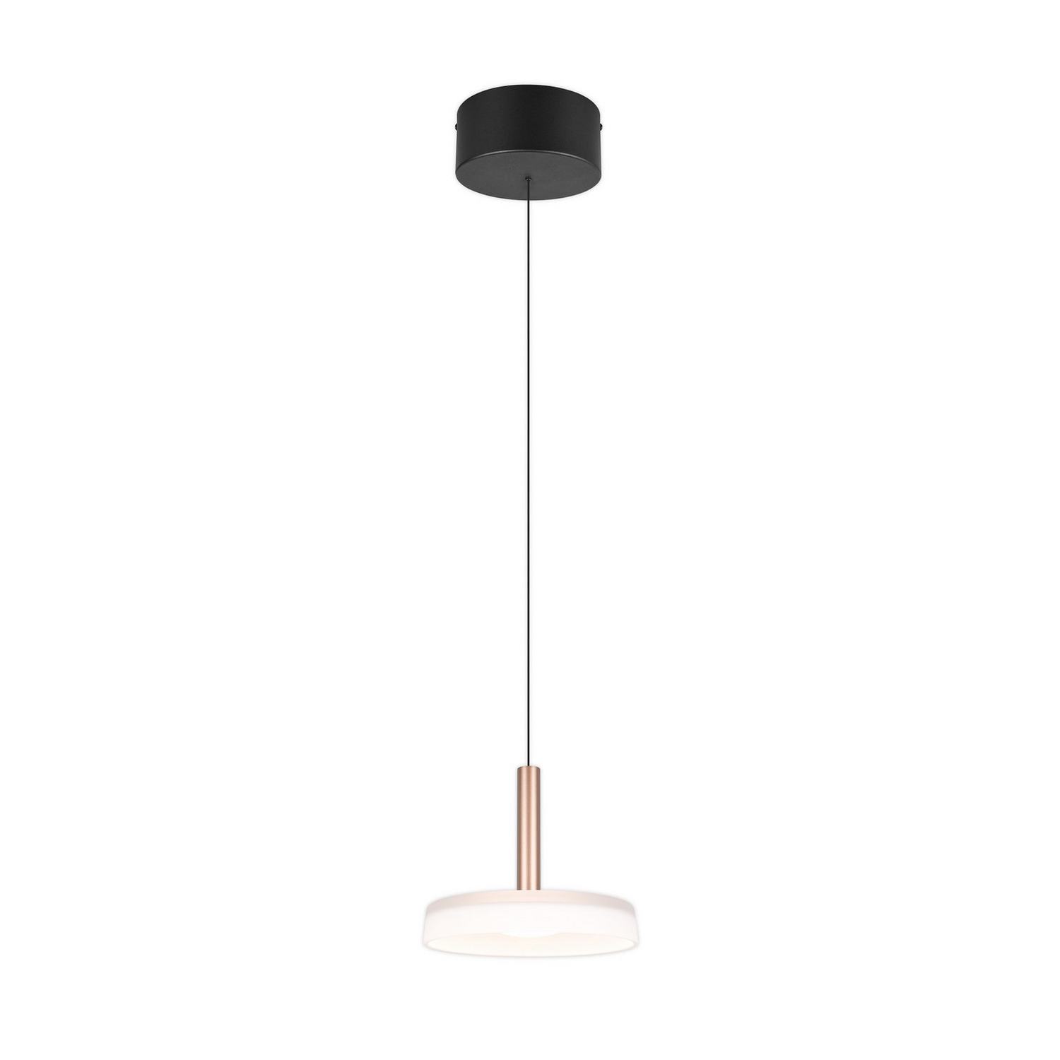 B-Ware Led Hängeleuchte Deckenlampe Celeste Weiß Braun Glas Dimmbar 22 Cm - 4017807627381
