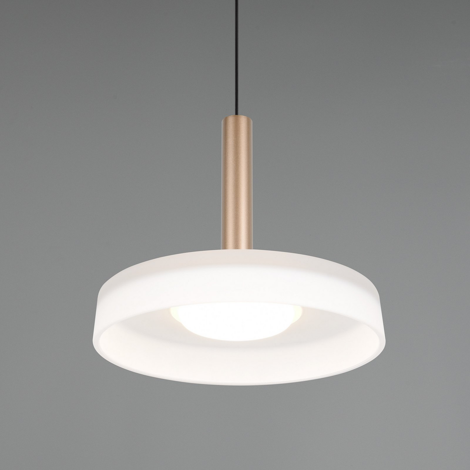 B-Ware Led Hängeleuchte Deckenlampe Celeste Weiß Braun Glas Dimmbar 22 Cm - 4017807627381