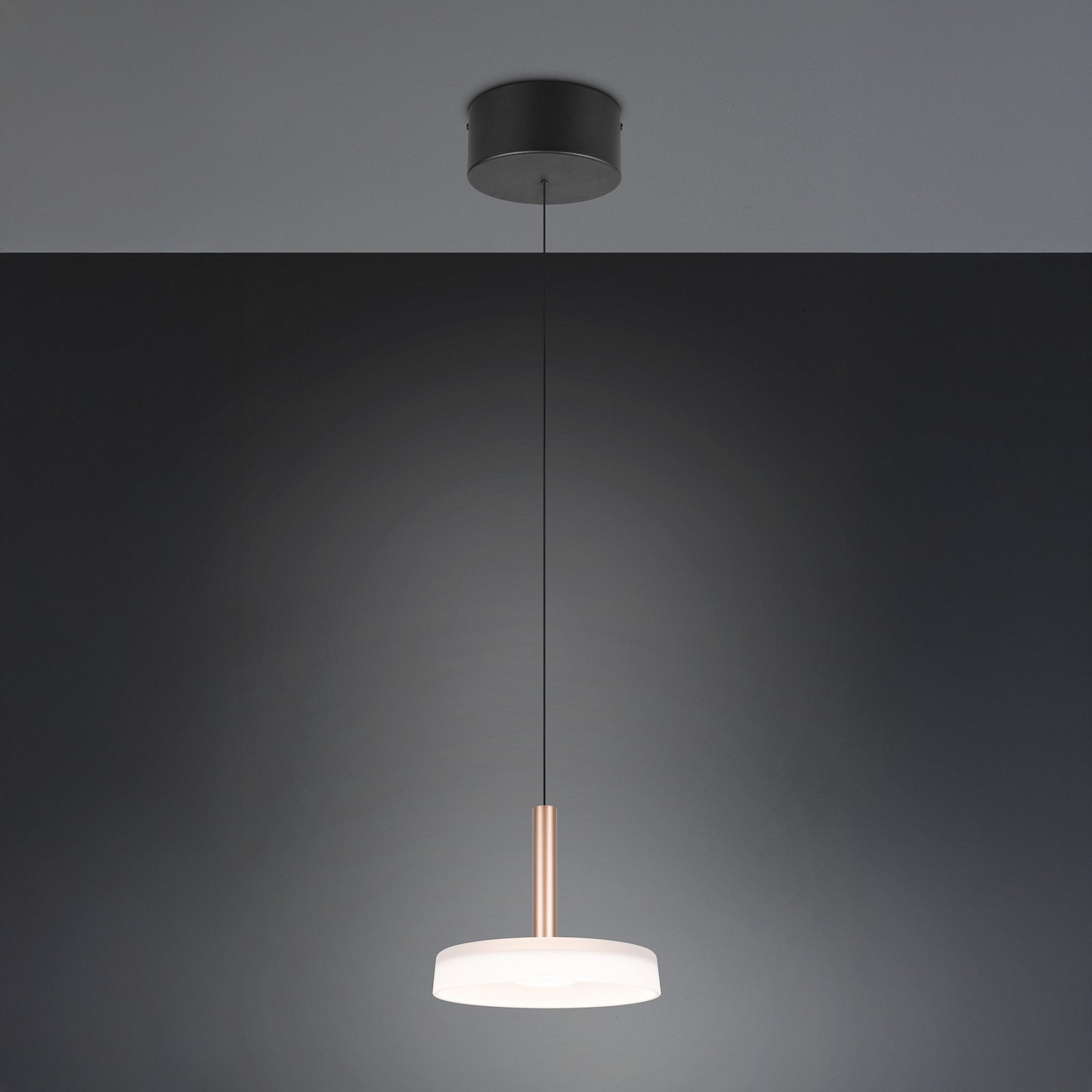 B-Ware Led Hängeleuchte Deckenlampe Celeste Weiß Braun Glas Dimmbar 22 Cm - 4017807627381