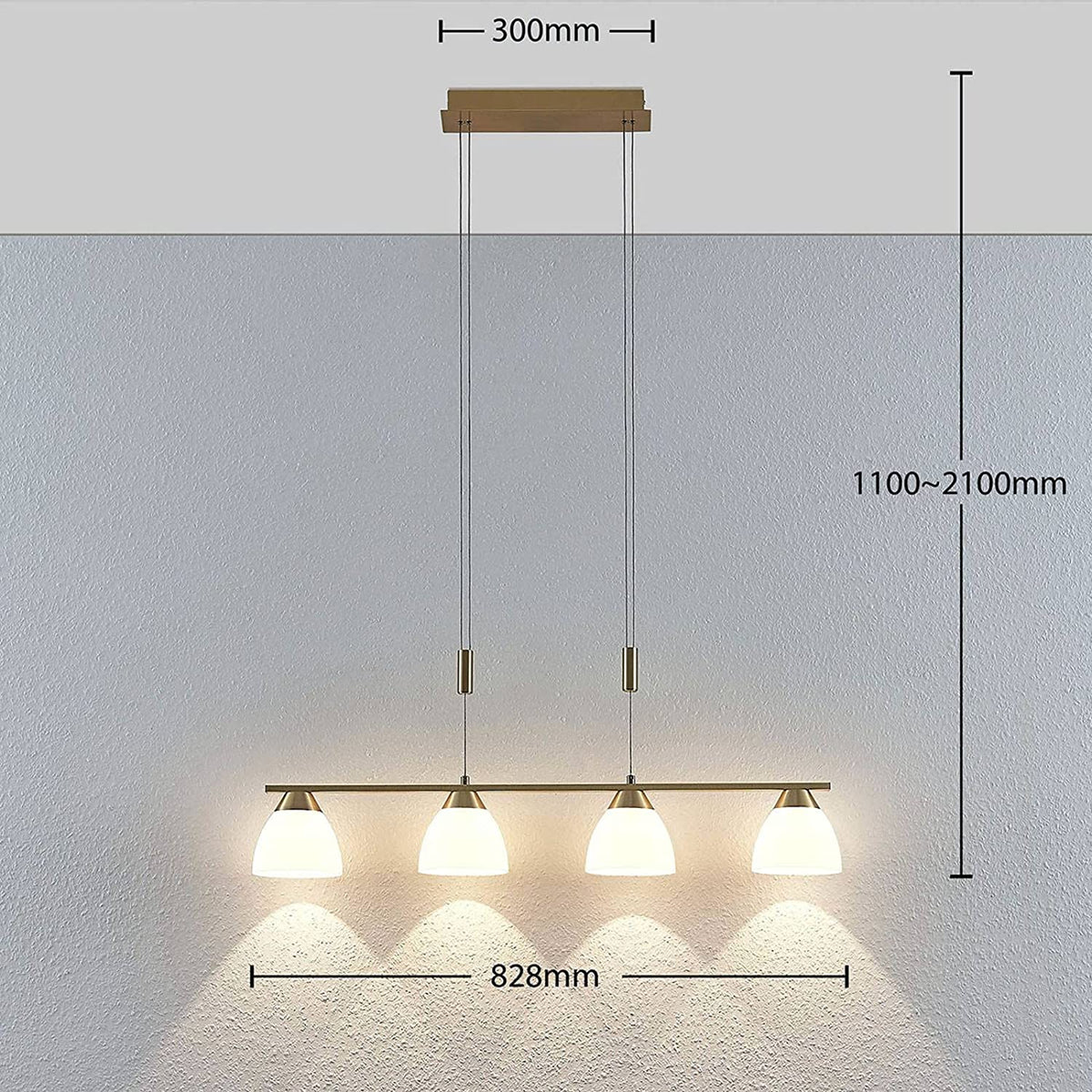 Lindby LED-Hängeleuchte Cersei Deckenlampe Pendelleuchte Lampe Leuchte messing - 4251096560510