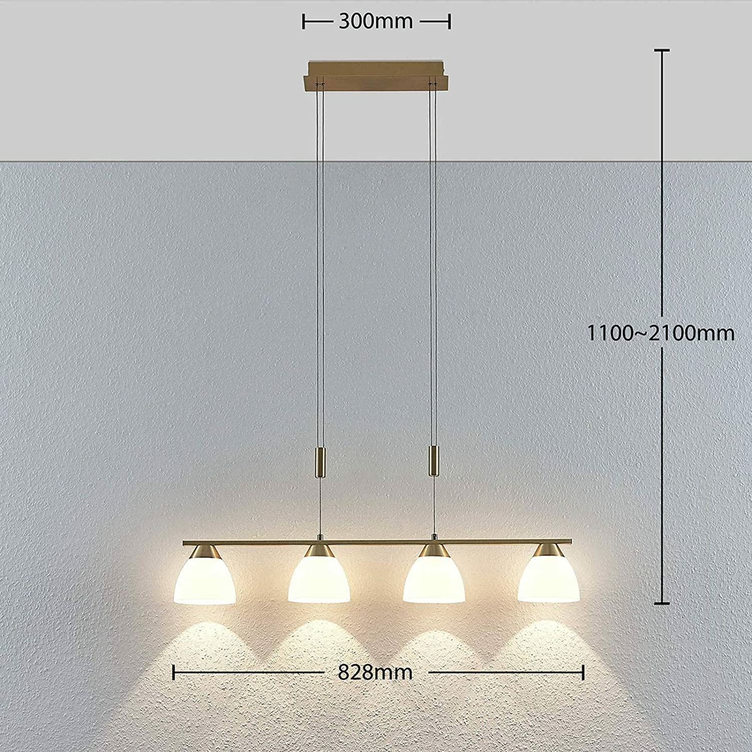 B-Ware Lindby Led Hängeleuchte Cersei Deckenlampe Pendelleuchte Lampe Leuchte Messing - 4251096560510