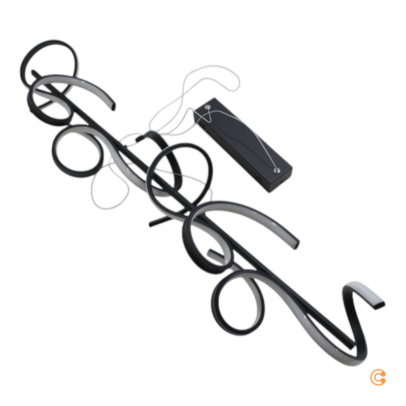 B-Ware Just Light. Curls Led Pendelleuchte Hängeleuchte Deckenlampe Schwarz Siehe Text - 4043689970970