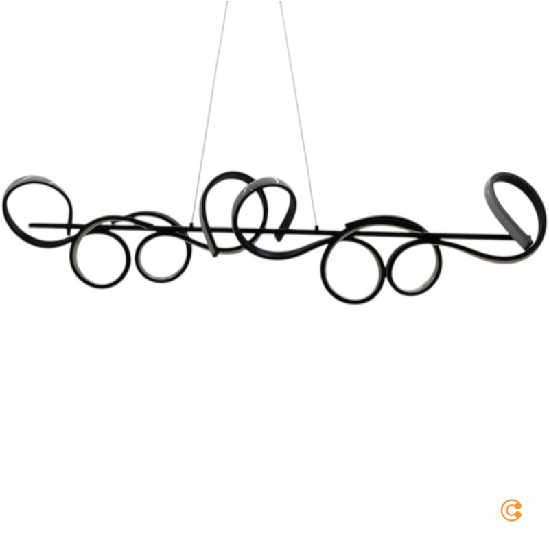 B-Ware Just Light. Curls Led Pendelleuchte Hängeleuchte Deckenlampe Schwarz Siehe Text - 4043689970970