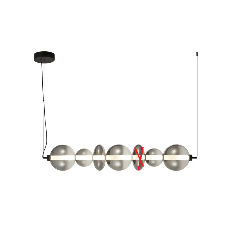 Eko-Light Daphne LED Hängeleuchte Pendelleuchte Glas grau 118 cm SIEHE TEXT/FOTO - 5902693803485
