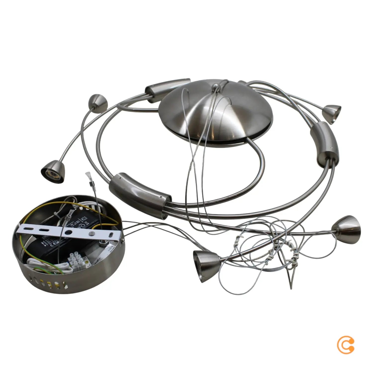 B-Ware Led Hängeleuchte Deyan Pendelleuchte Nickel Matt Wohnzimmer Esstisch 6 Flammig - 4251096550030