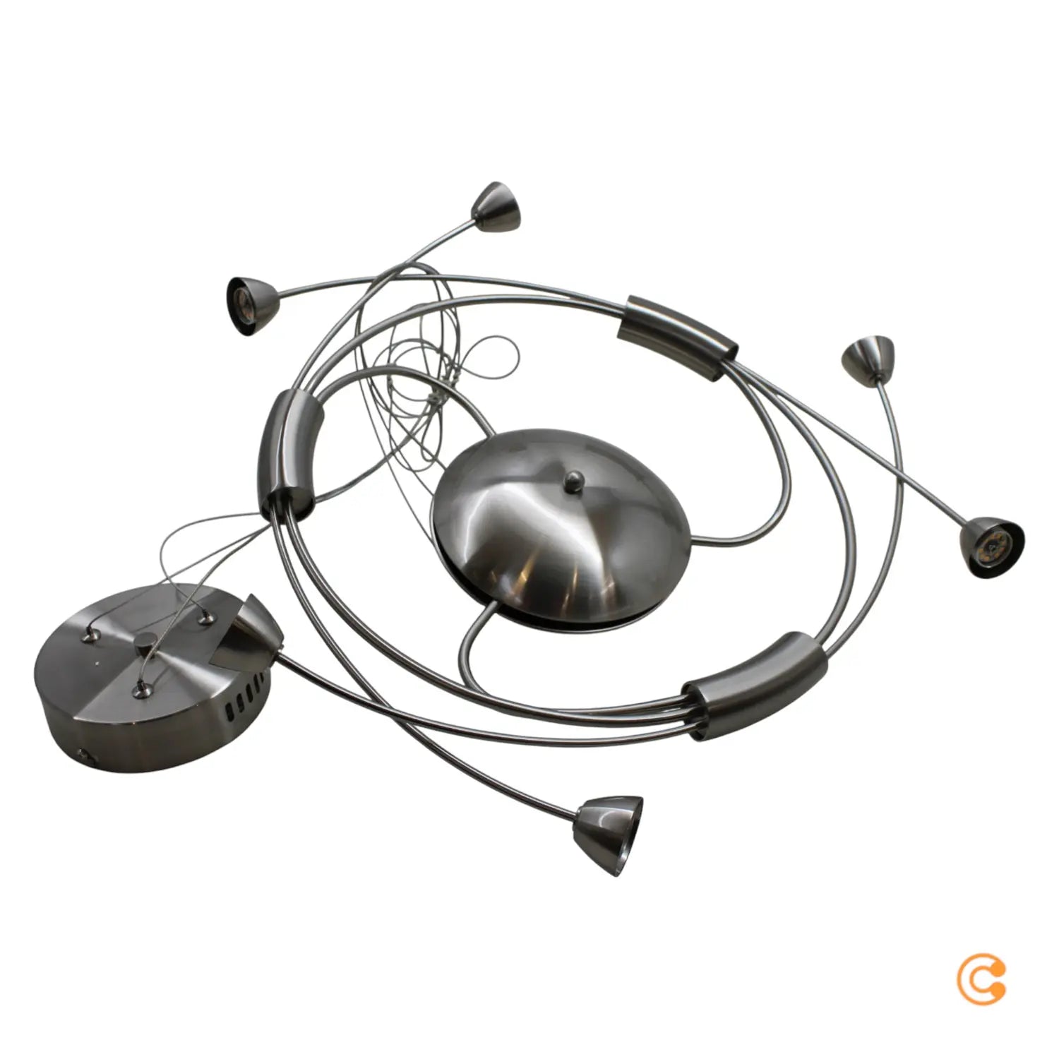 B-Ware Led Hängeleuchte Deyan Pendelleuchte Nickel Matt Wohnzimmer Esstisch 6 Flammig - 4251096550030