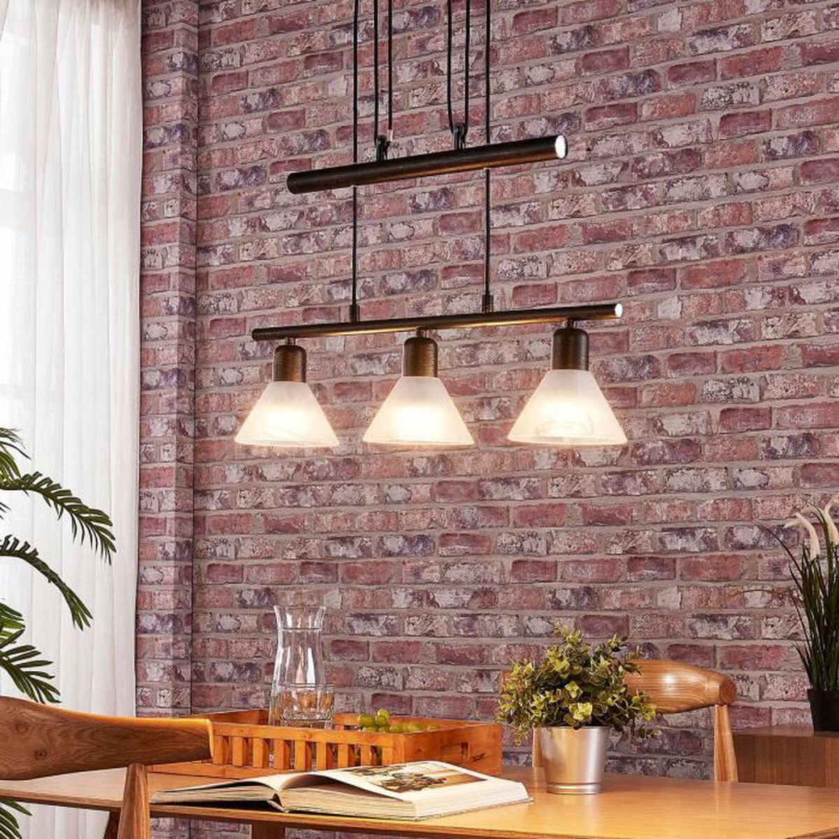 Lindby LED-Hängeleuchte Eleasa Deckenleuchte Pendelleuchte Lampe Leuchte schwarz - 4251096531404
