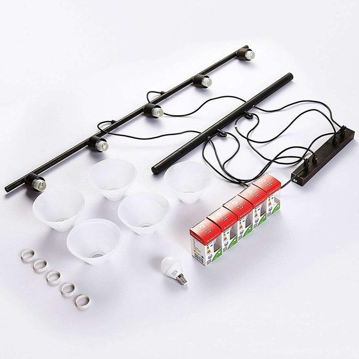 Lampenwelt LED-Hängeleuchte Hängeleuchte Lampe Eleasa easydim 5-f. schwarz Leuch - 4251096531442