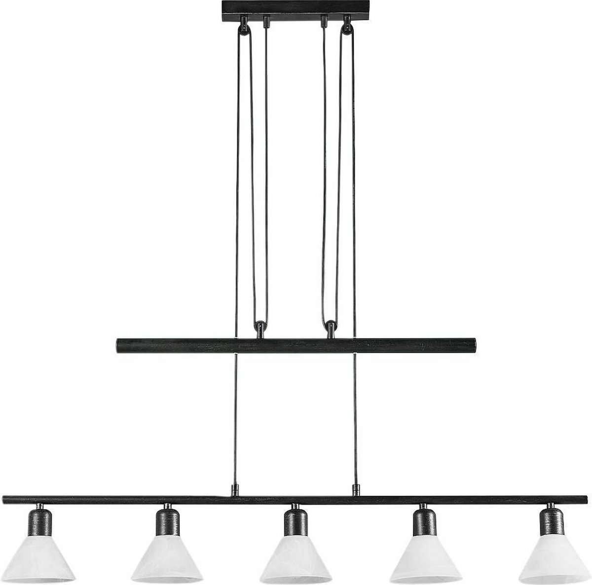 B-Ware Lampenwelt Led Hängeleuchte Hängeleuchte Lampe Eleasa Easydim 5 F. Schwarz Le503 - 4251096531442