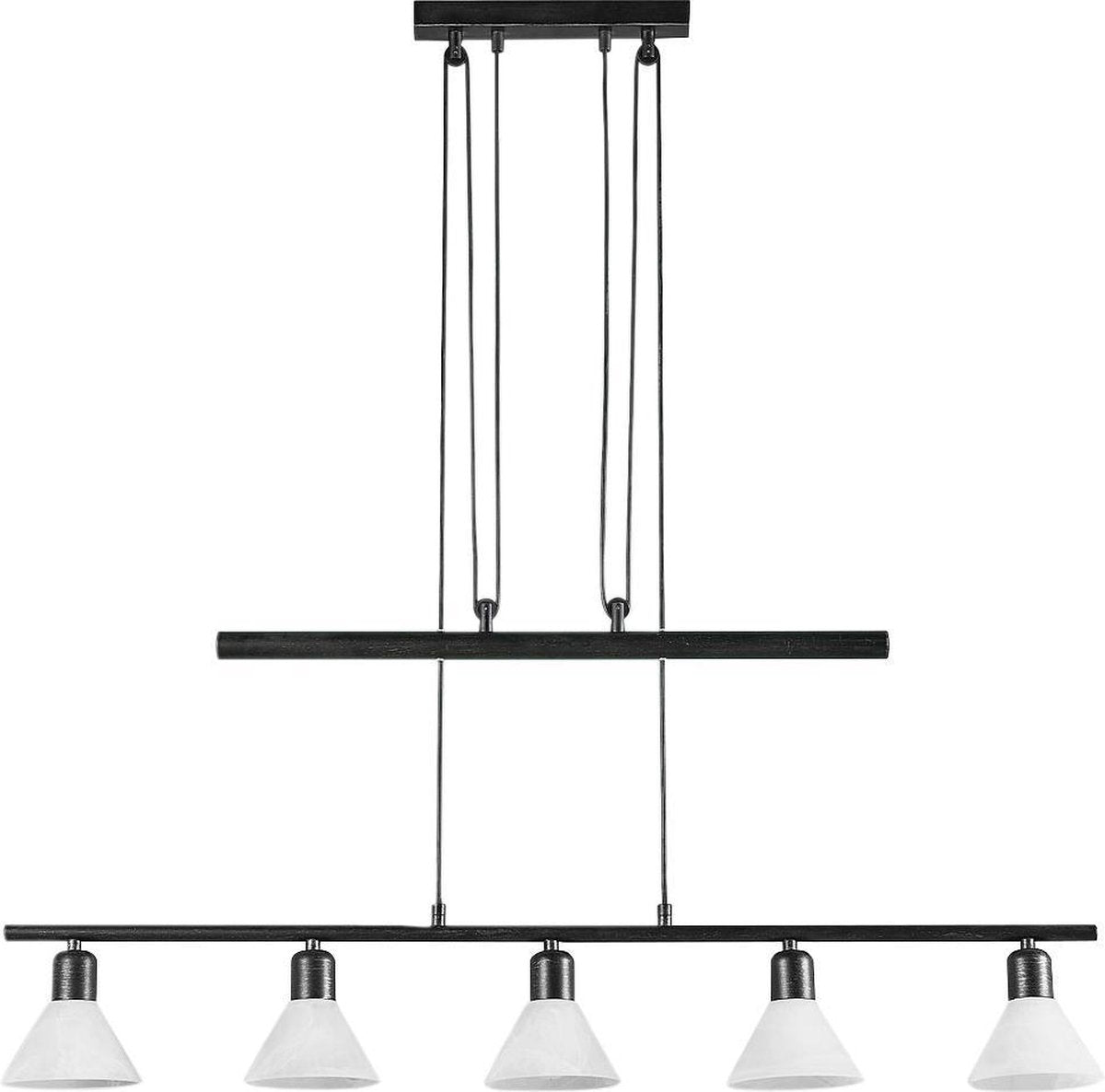 Lampenwelt LED-Hängeleuchte Hängeleuchte Lampe Eleasa easydim 5-f. schwarz Leuch - 4251096531442