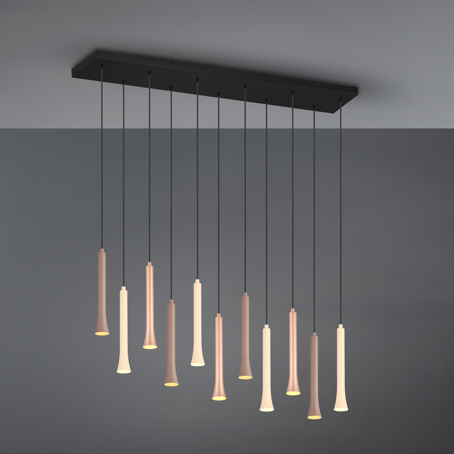 B-Ware Trio Lighting Pendelleuchte Hängelampe Led Metall Taupe Coffee Leuchtmittel Inkl