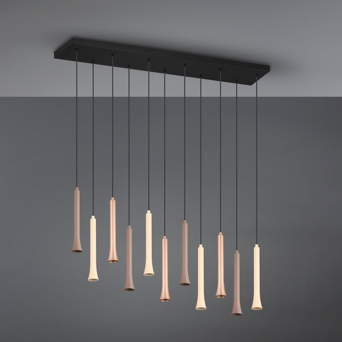 Trio Lighting Pendelleuchte Hängelampe LED Metall taupe coffee Leuchtmittel inkl - 4017807616705