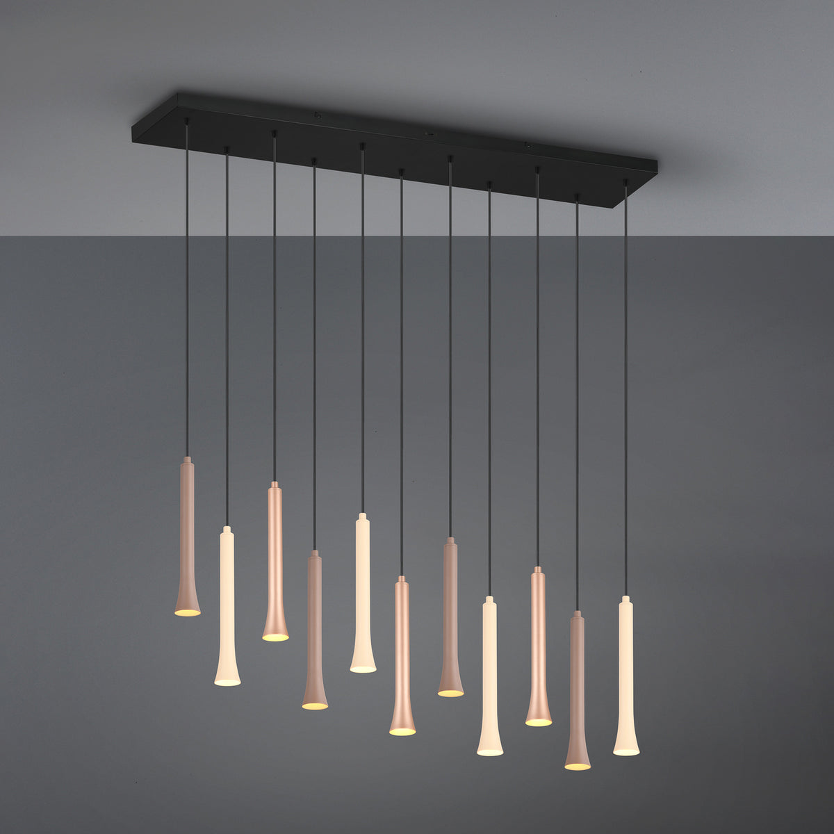 Trio Lighting Pendelleuchte Hängelampe LED Metall taupe coffee Leuchtmittel inkl - 4017807616705