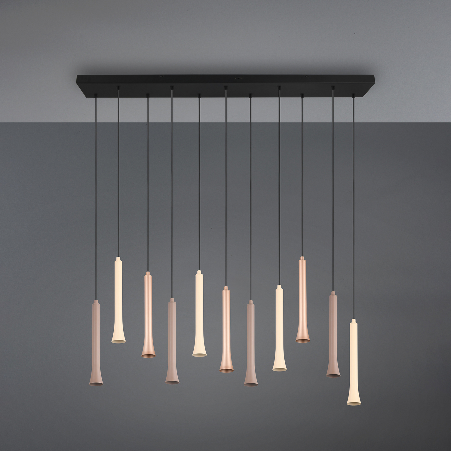 B-Ware Trio Lighting Pendelleuchte Hängelampe Led Metall Taupe Coffee Leuchtmittel Inkl