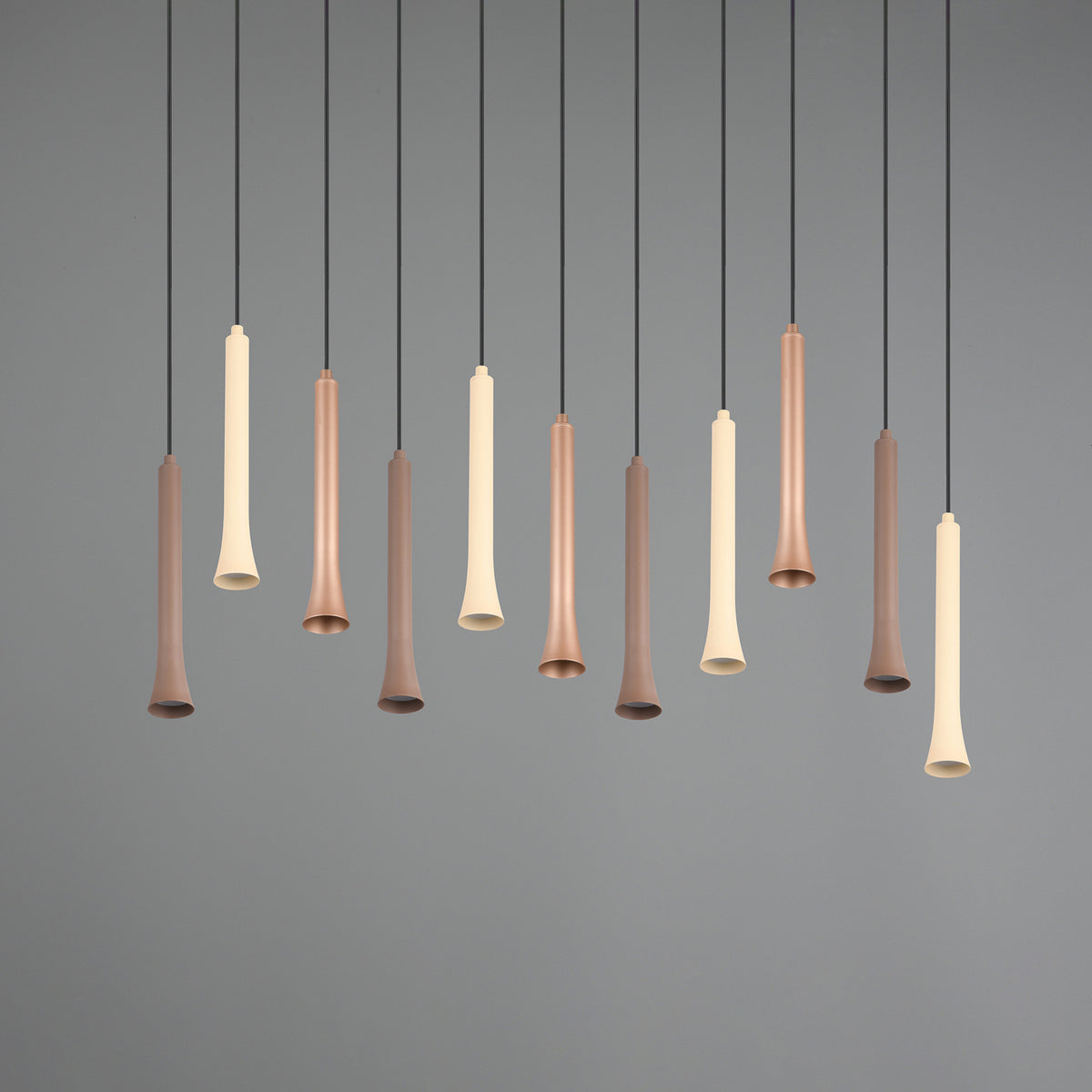 Trio Lighting Pendelleuchte Hängelampe LED Metall taupe coffee Leuchtmittel inkl - 4017807616705