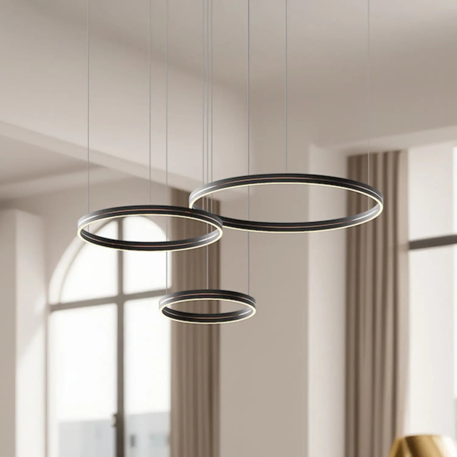 B-Ware Milagro Lighting Hängeleuchte Pendelleuchte Gravity Metall Schwarz Lampe - 5902693711858
