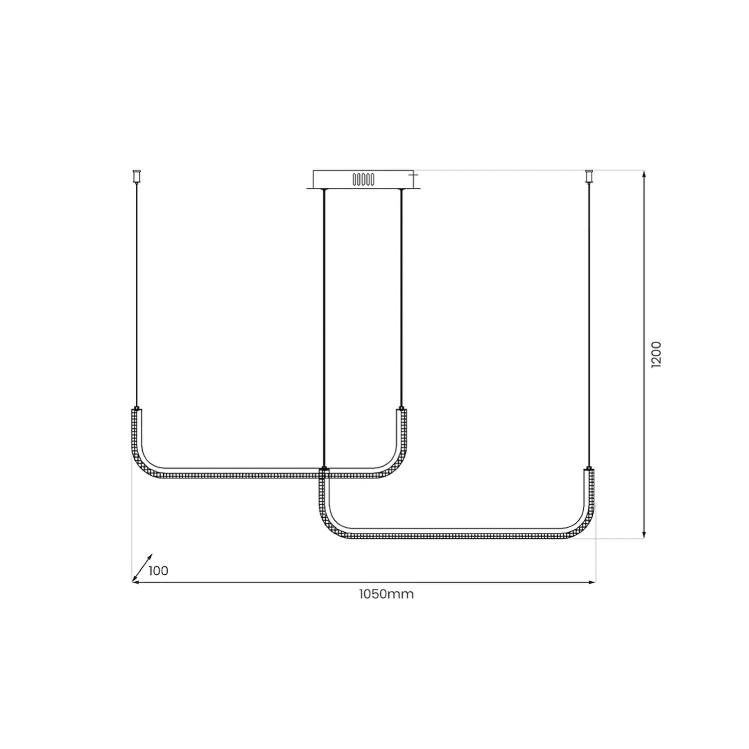 B-Ware Hängeleuchte Pendelleuchte Milagro Led Metall Kunststoff Schwarz Horizon