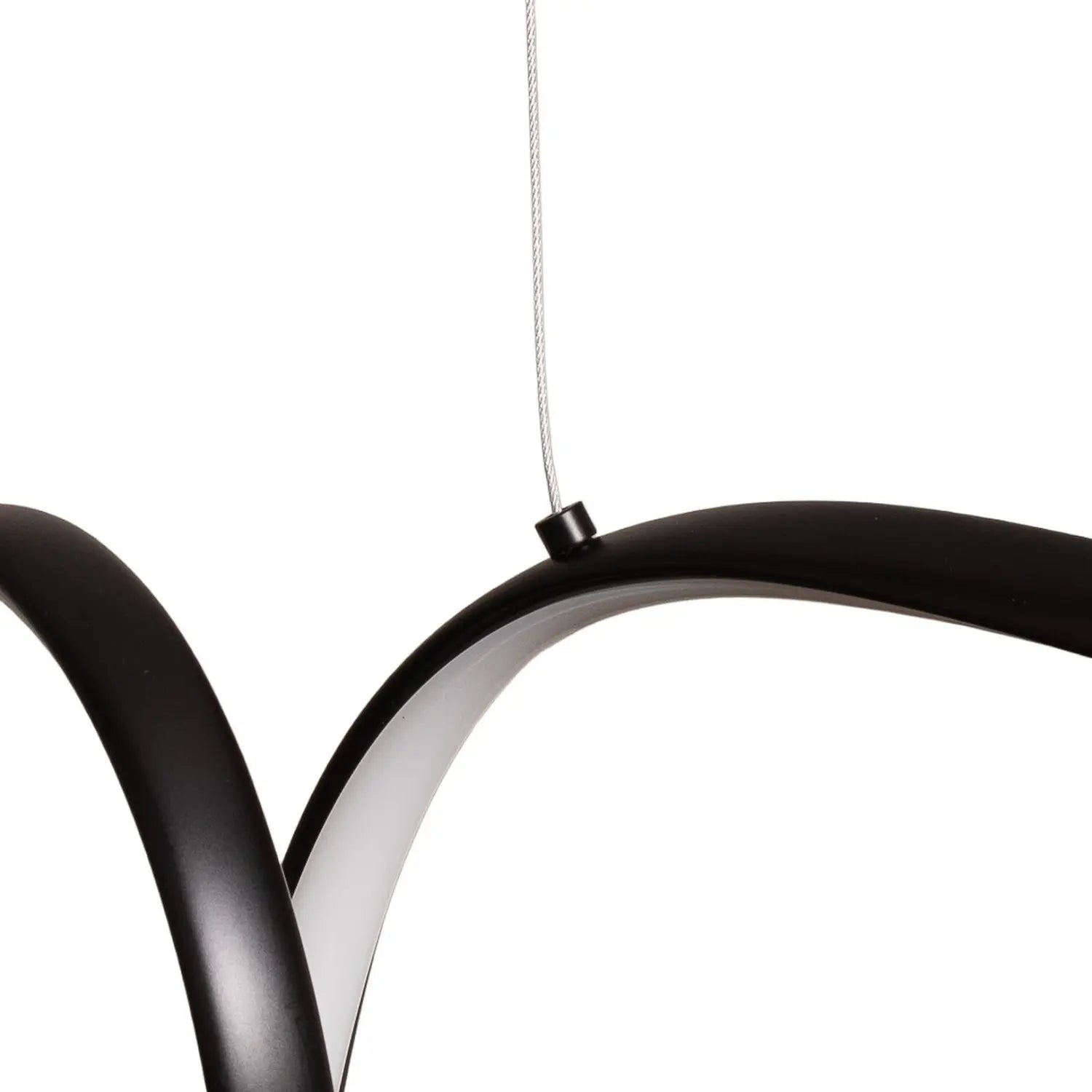 B-Ware Milagro Lighting Hängeleuchte Pendelleuchte Led Loop Metall Schwarz Chrom - 5902693715771