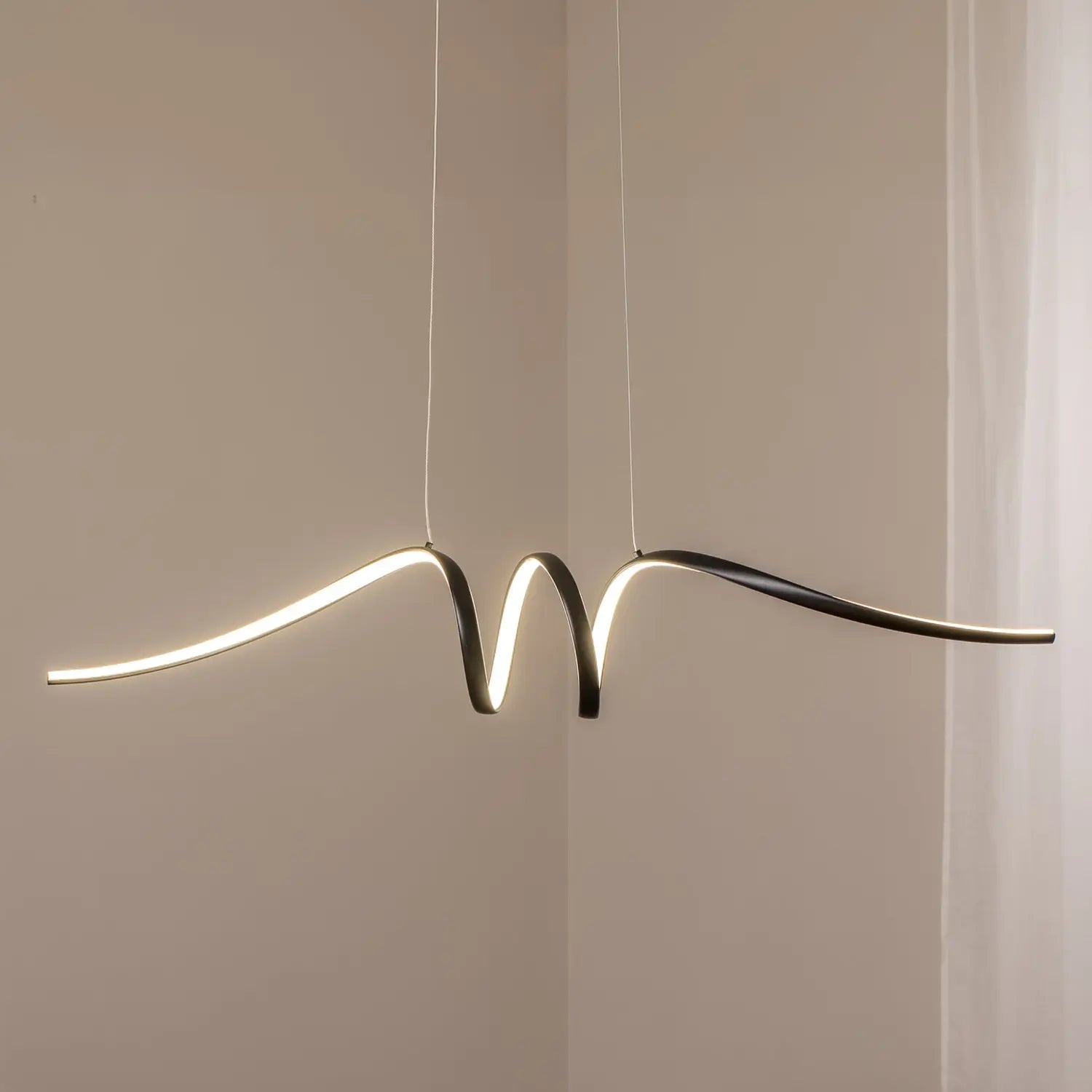 B-Ware Milagro Lighting Hängeleuchte Pendelleuchte Led Loop Metall Schwarz Chrom - 5902693715771