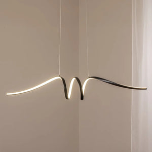 B-Ware Milagro Lighting Hängeleuchte Pendelleuchte Led Loop Metall Schwarz Chrom