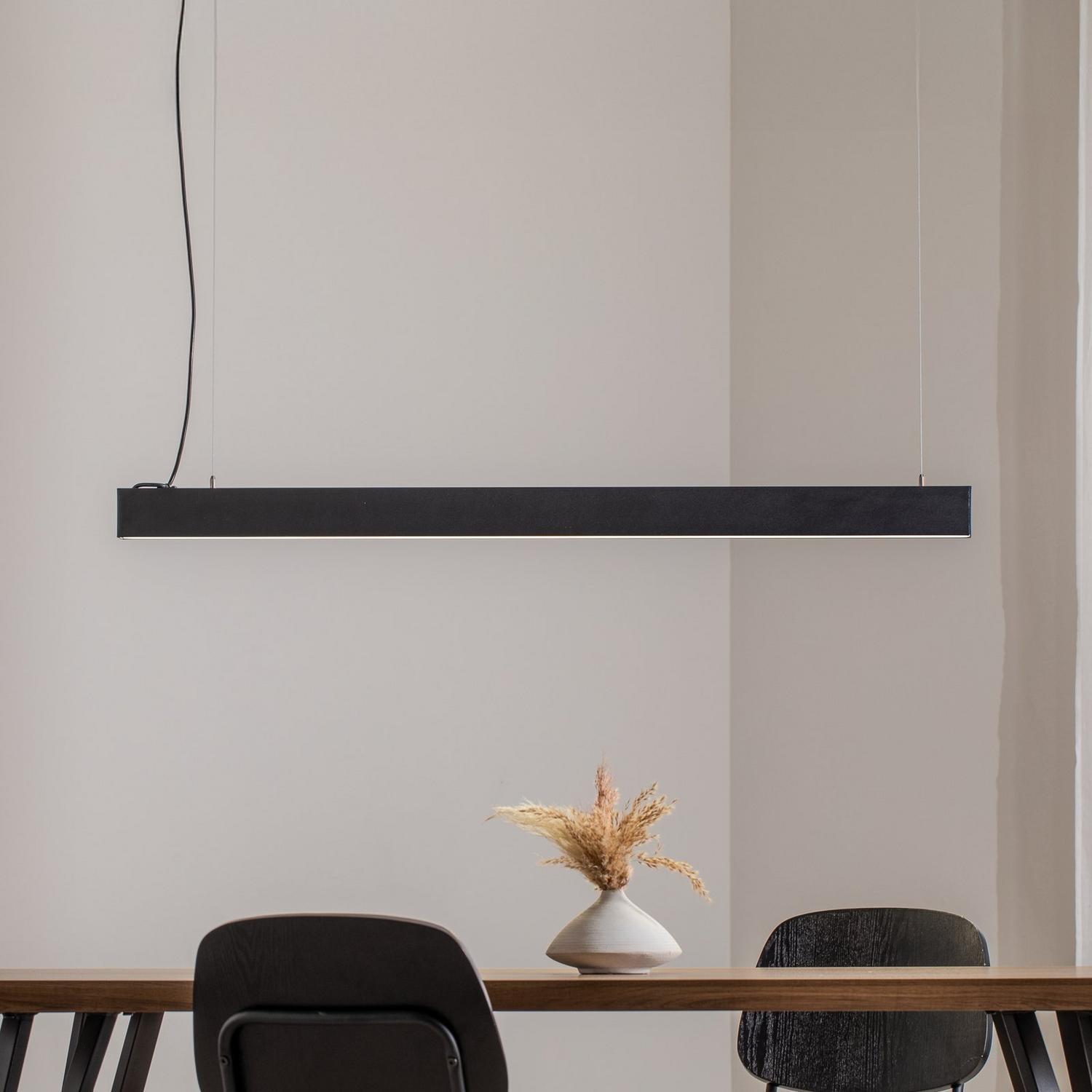 B-Ware Luxe Led Hängeleuchte Pendelleuchte Schwarz Metall 1125 Cm 4000 K - 5906135180806