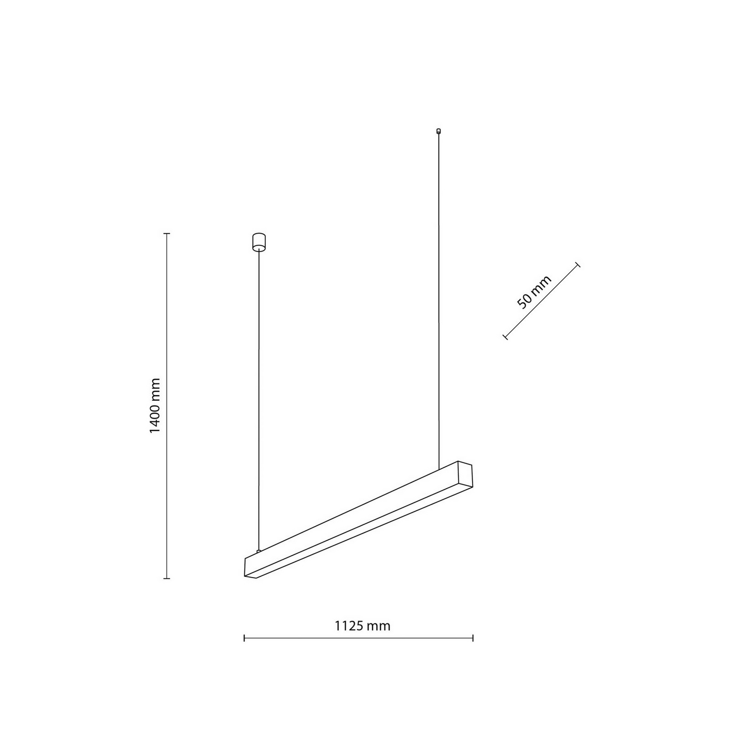 B-Ware Luxe Led Hängeleuchte Pendelleuchte Schwarz Metall 1125 Cm 4000 K - 5906135180806