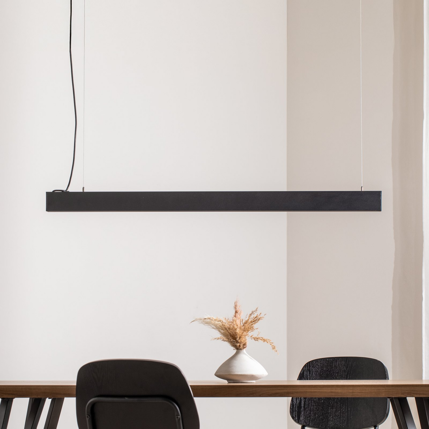 B-Ware Luxe Led Hängeleuchte Pendelleuchte Schwarz Metall 1125 Cm 4000 K - 5906135180806