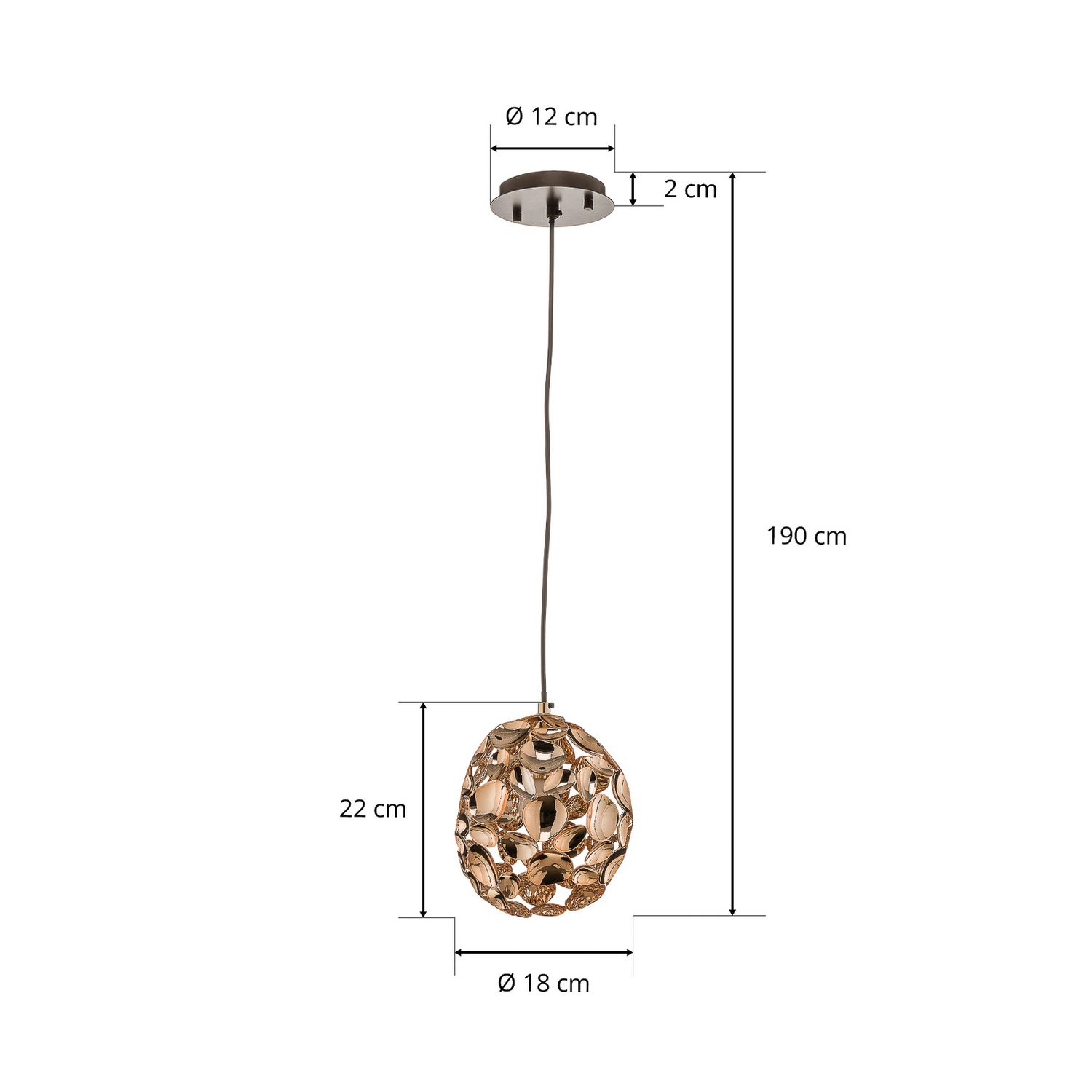 Schuller Valencia Led Hängeleuchte Pendelleuchte Narisa 18 Cm Roségold Braun B-Ware - 8435435322076