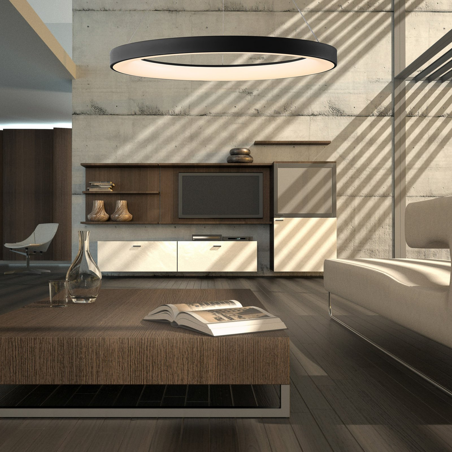 Mantra Iluminación Led Hängeleuchte Niseko Ii Led Fernbedienung ø 65 Cm Schwarz B-Ware - 8435153285714