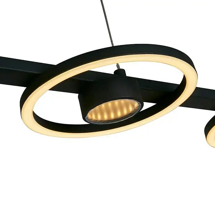B-Ware Searchlight Hängeleuchte Pendelleuchte Led Leuchte Space Schwarz Metall 4 Flg - 5053423274454