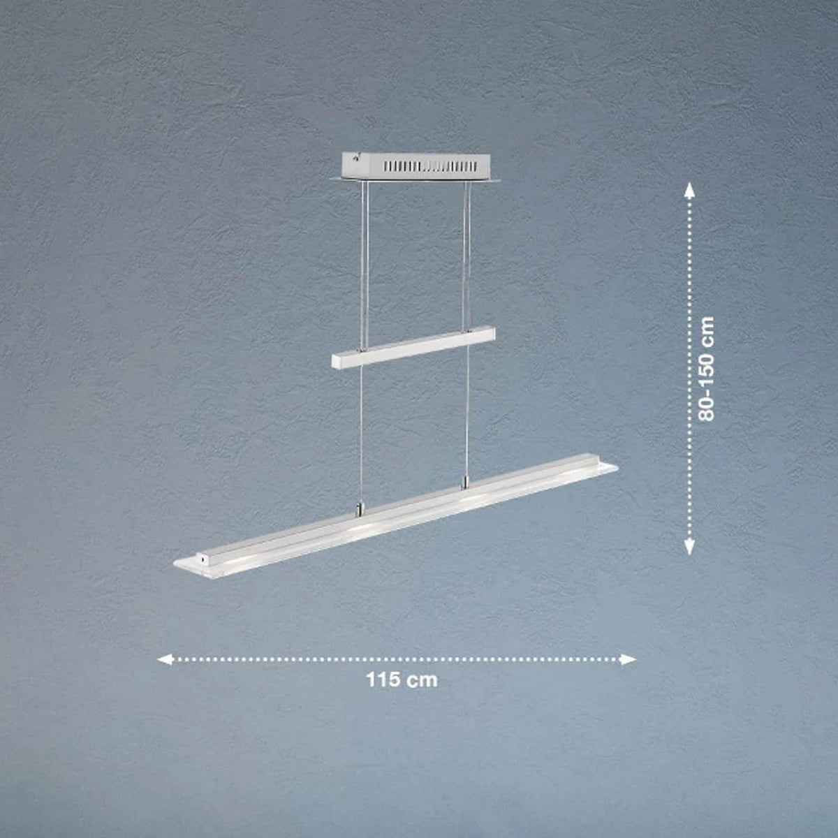 FISCHER & HONSEL LED Hängeleuchte Pendelleuchte Tenso Nickel 115 cm Metall CCT - 4003694609937