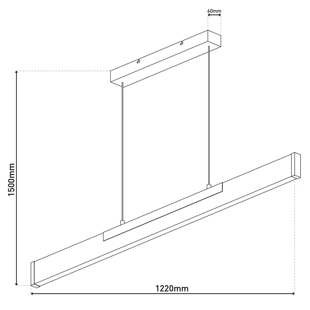 Näve Led Hängeleuchte Wilma Pendelleuchte Hängelampe Holz Länge 122 Cm Dimmbar B-Ware - 4003222894088