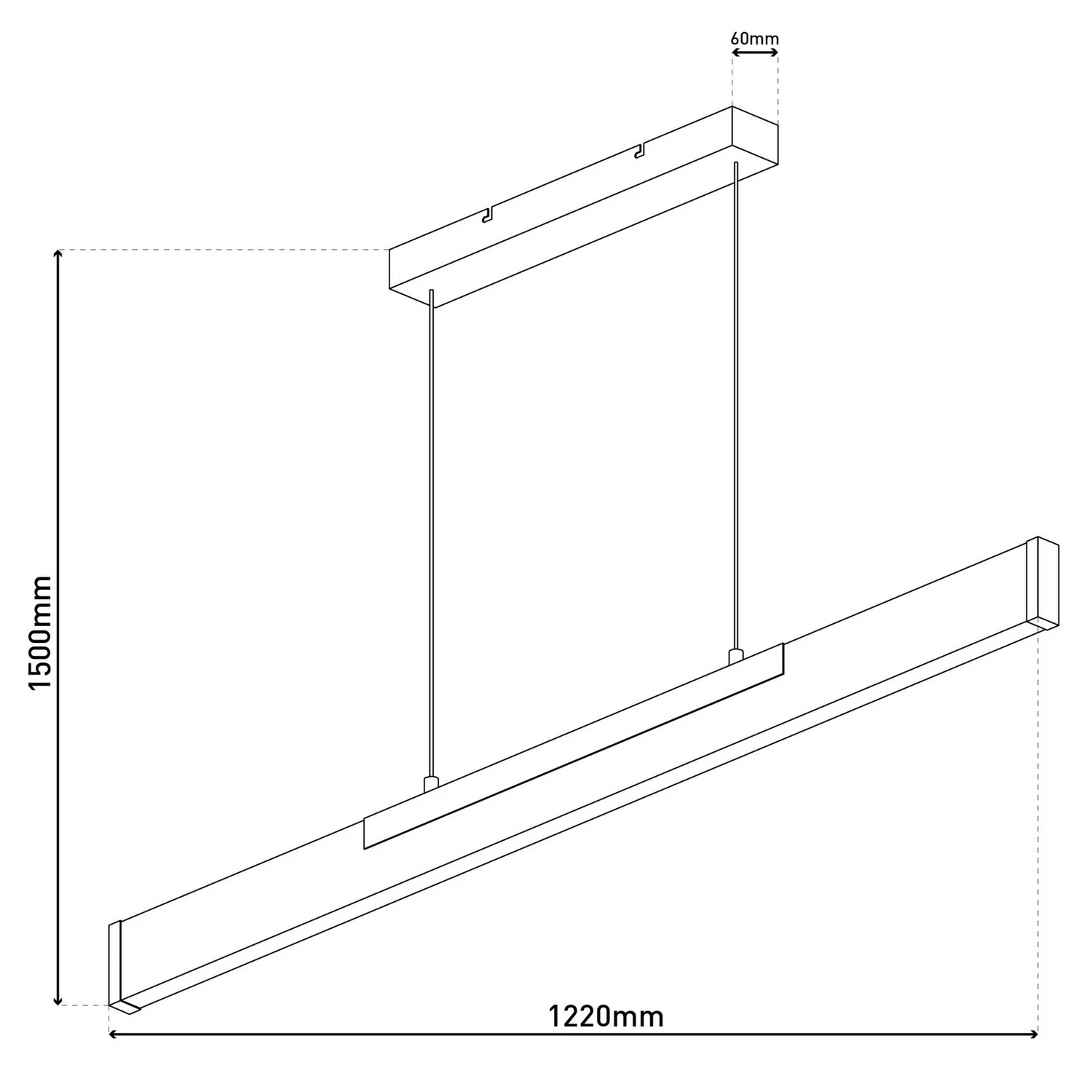 B-Ware Näve Hängeleuchte Pendelleuchte Led Wilma Holz Schwarz Dimmbar 122 Cm901