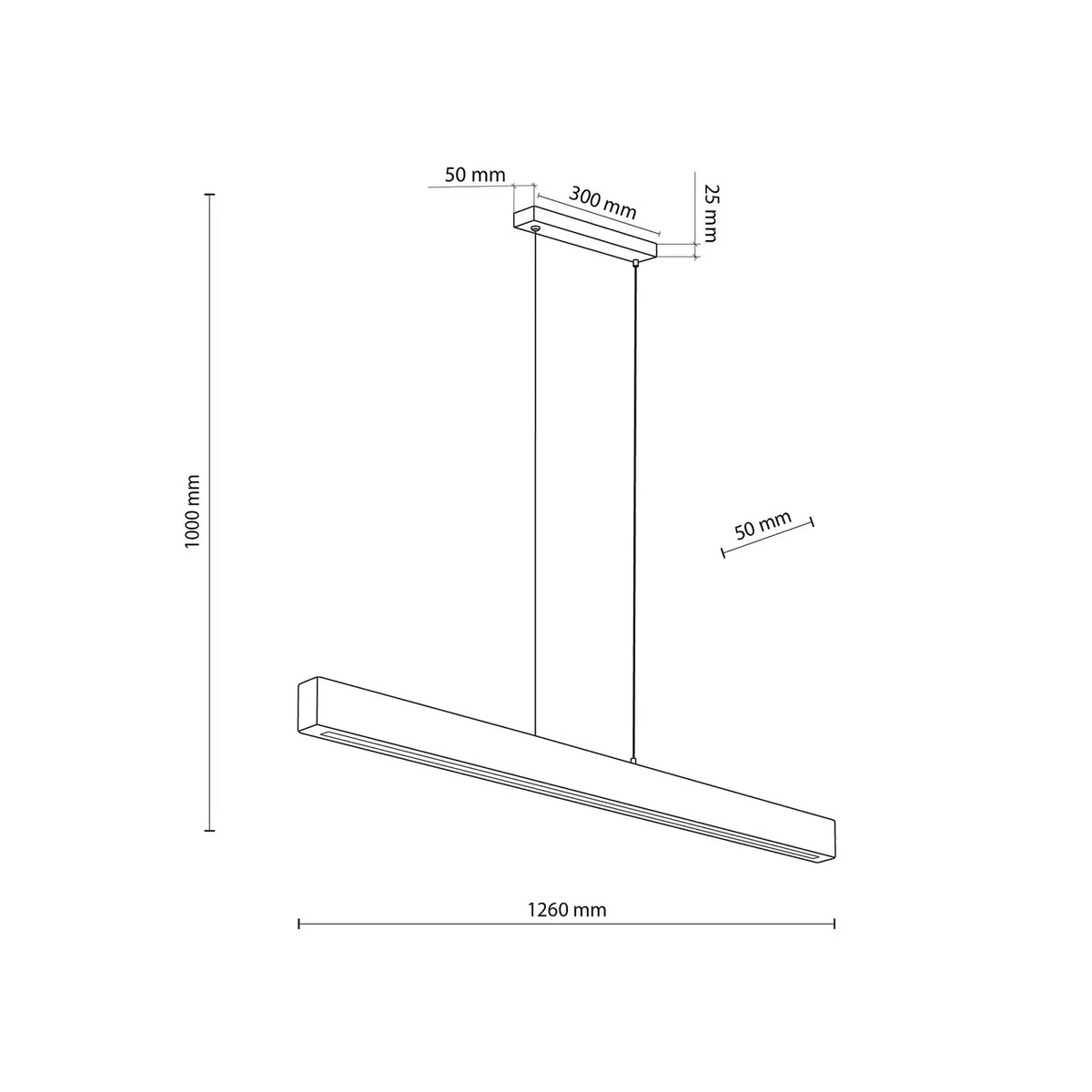 Tk Lighting LED-Holzhängeleuchte Teo Hängeleuchte LED walnuss 126 cm Touchdim437 - 5901780514495