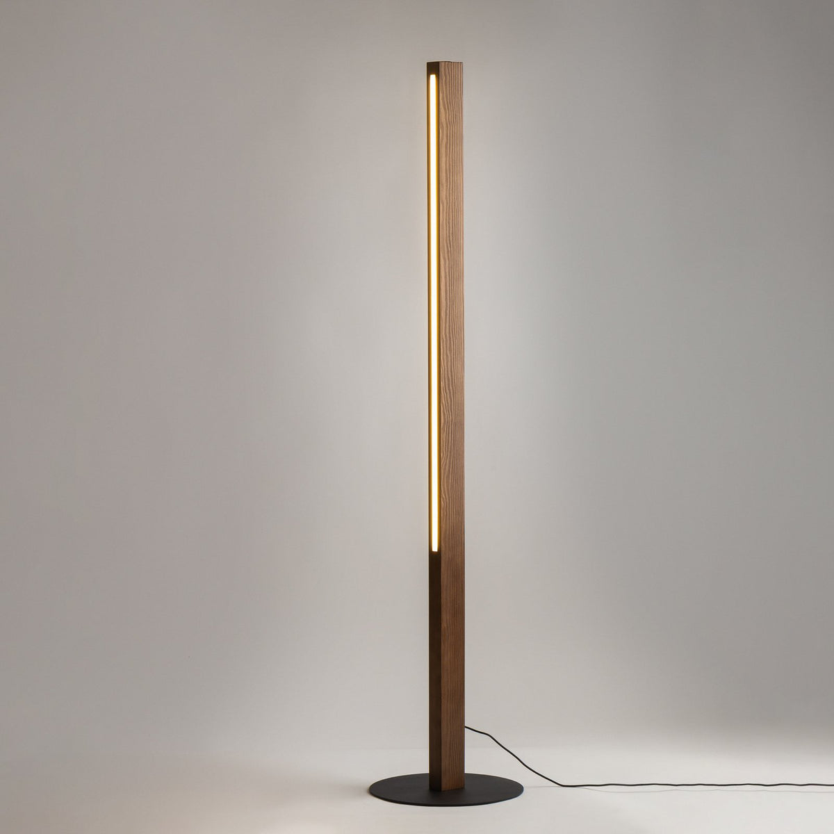 LED Holzstehleuchte Teo Standlampe LED Leuchte walnuss 120 cm Touchdimmer - 5901780514105