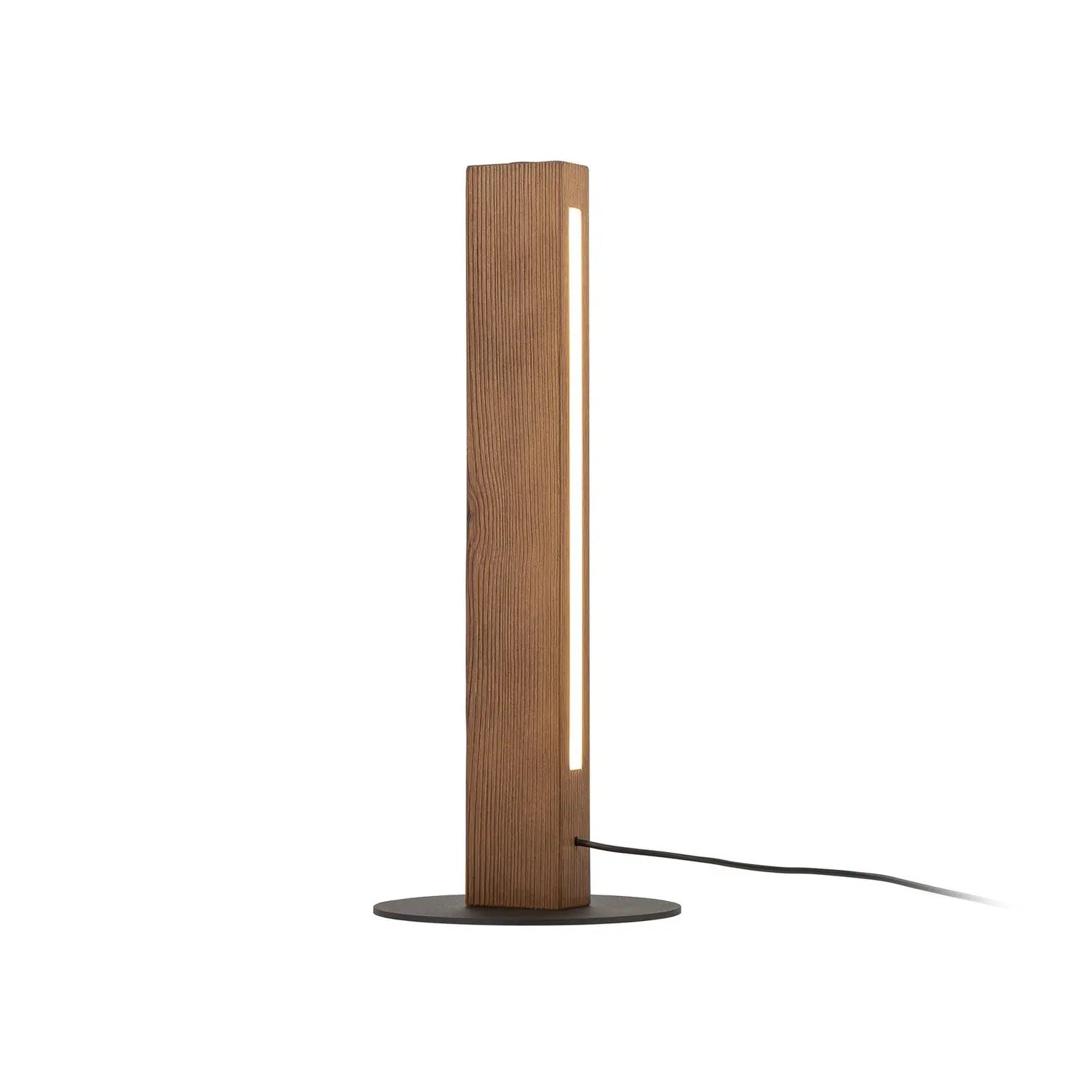 B-Ware Holztischleuchte Teo Tischlampe Led Touchdimmer Kiefer Walnuss Schwarz 42 Cm - 5901780514112