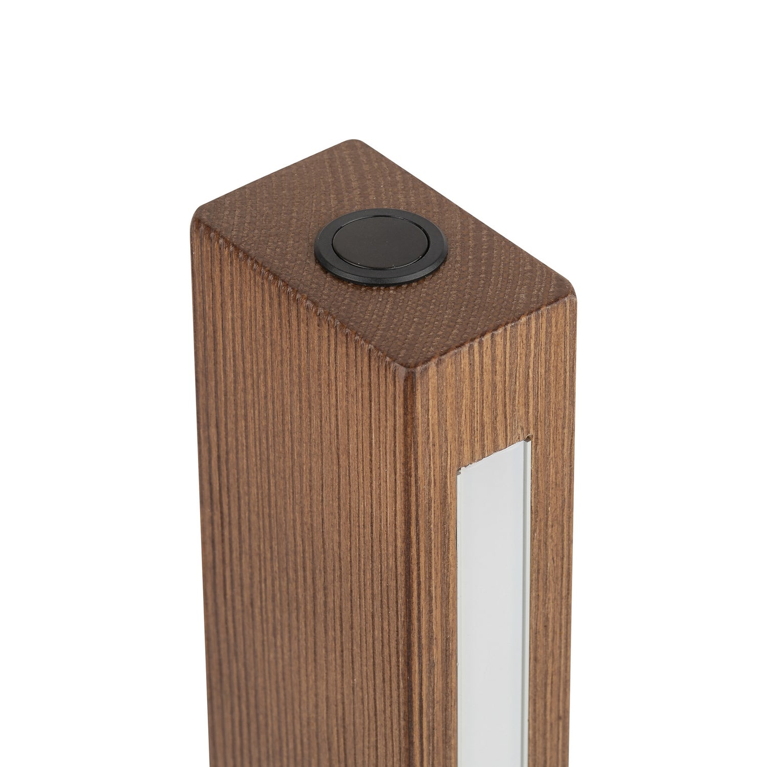 B-Ware Holztischleuchte Teo Tischlampe Led Touchdimmer Kiefer Walnuss Schwarz 42 Cm - 5901780514112