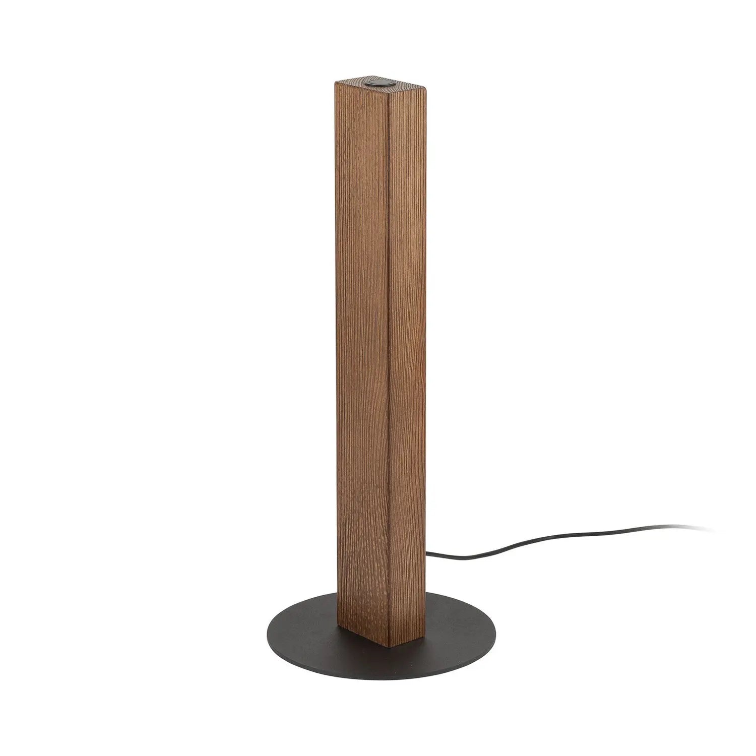B-Ware Holztischleuchte Teo Tischlampe Led Touchdimmer Kiefer Walnuss Schwarz 42 Cm - 5901780514112
