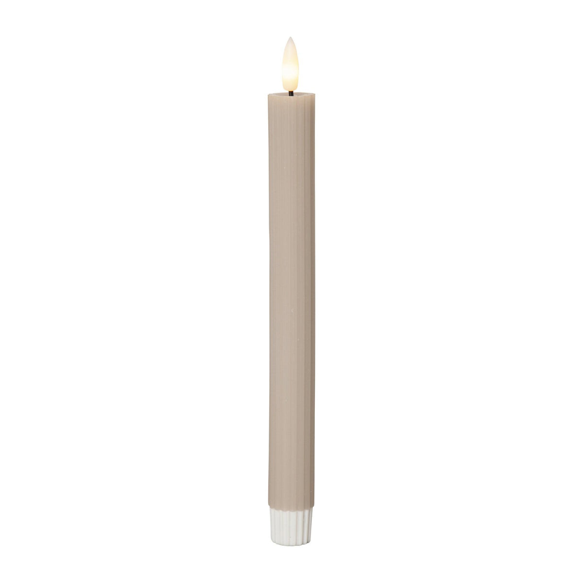 startrading LED-Kerze Flamme Kerze beige 25 cm Wachs Batterie 2er-Pack 3 SETS - 7391482064899