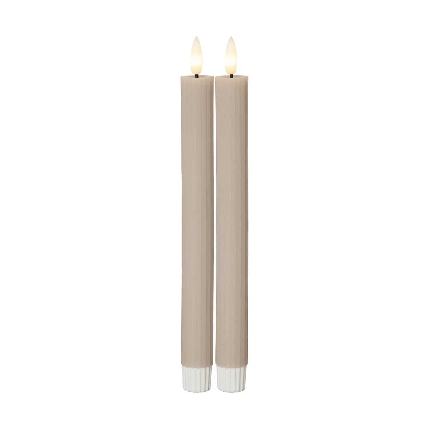B-Ware Startrading Led Kerze Flamme Kerze Beige 25 Cm Wachs Batterie 2er Pack 3 Sets - 7391482064899
