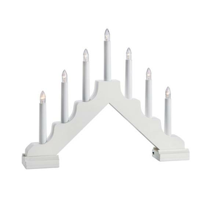 B-Ware Markslöjd Led Kerzenleuchter Evelin Schwibbogen Lichterbogen Holz 7 Flammig Weiß