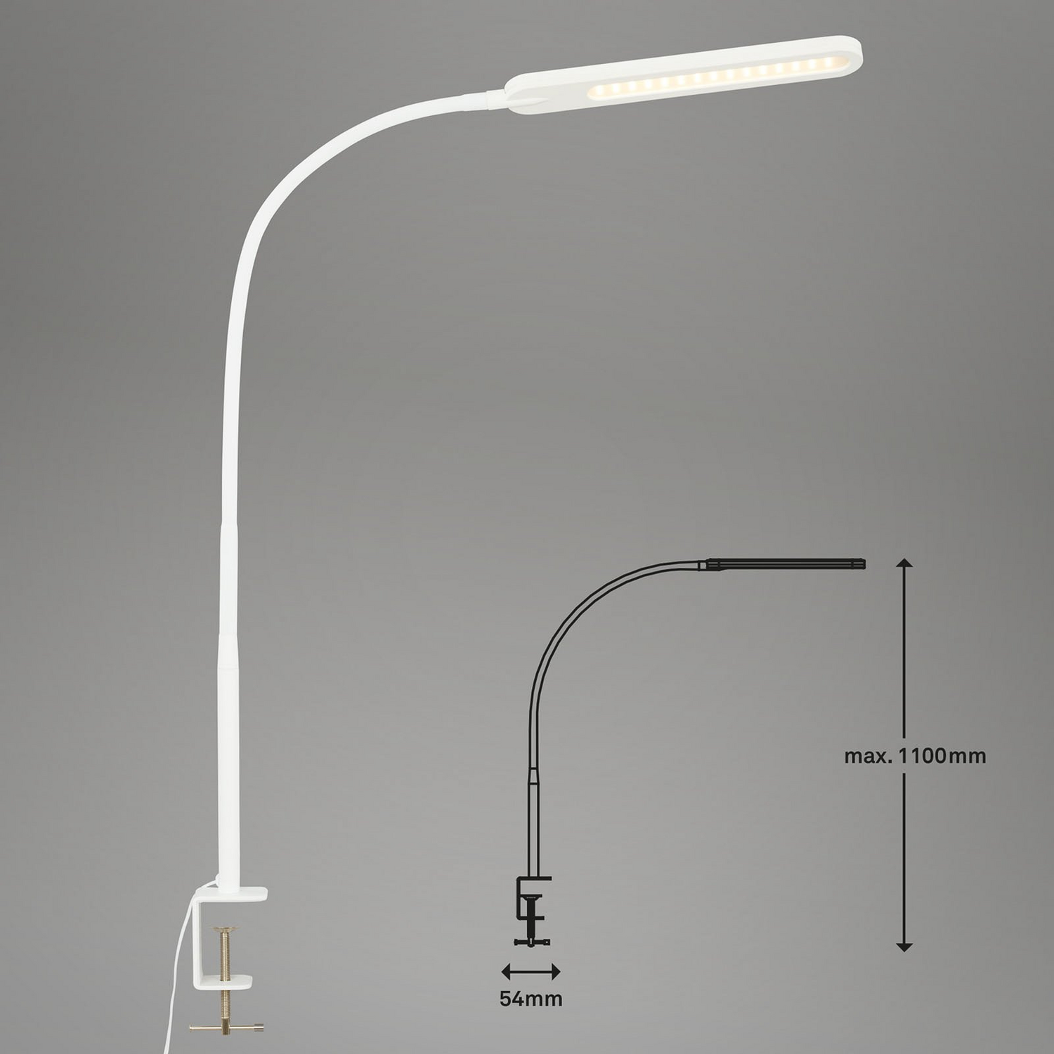 B-Ware Briloner Led Klemmleuchte Klemmlampe Servo Lampen Weiß Dimmbar Cct Touchdimmer - 4002707408154