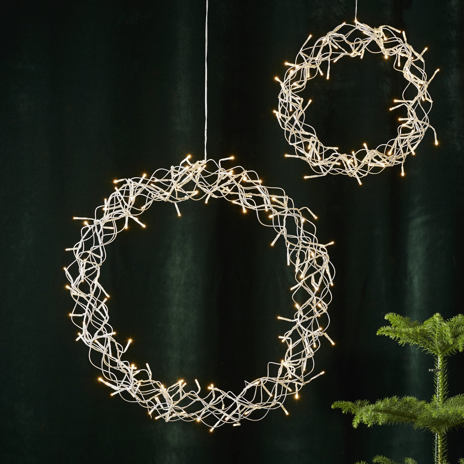 B-Ware Star Trading Led Lichtkranz Curly Fensterlicht Lampe Licht Warm Weiß 50cm Silber - 7391482059826