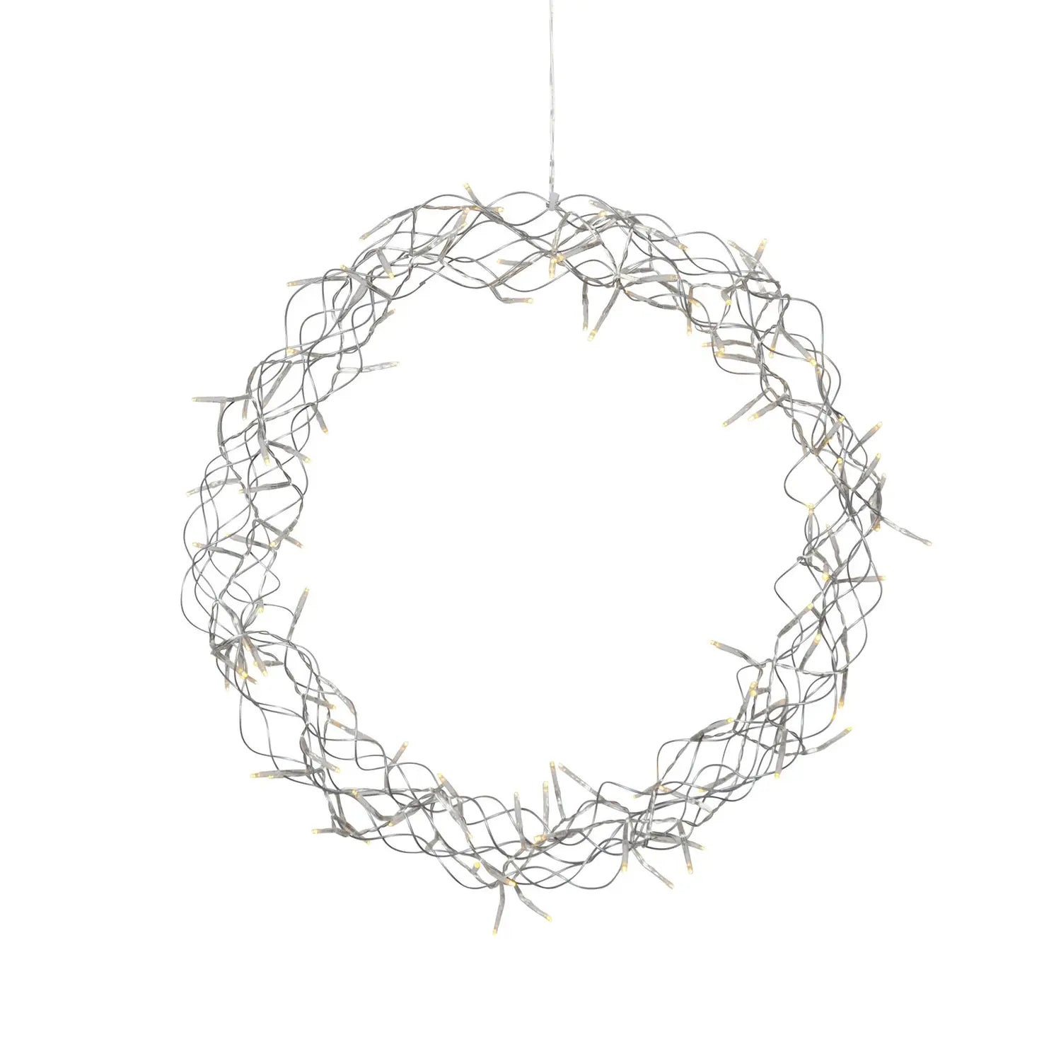 B-Ware Star Trading Led Lichtkranz Curly Fensterlicht Lampe Licht Warm Weiß 50cm Silber - 7391482059826